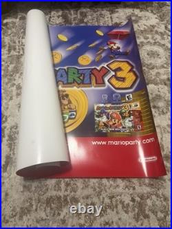 HUGE Rare AUTHENTIC N64 Mario Party 3 Nintendo Promo Store Display Banner Vinyl
