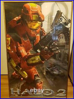 Halo 2 RARE VTG 2004 Poster XBOX Bungie Official Store Promo Display Read