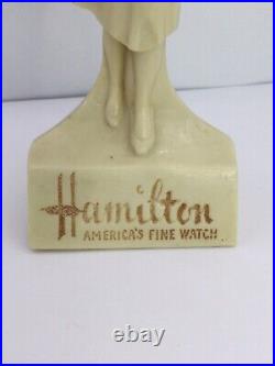 Hamilton Watch Co. Celluloid Store Display Figure Rare (i1126)