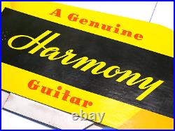 Harmony Guitar Record Store Display 1950's Rare15 3/4 x 18