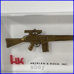 Heckler & Koch Hk 91 In Lucite Display Paperweight Collectors Display Hk Rare