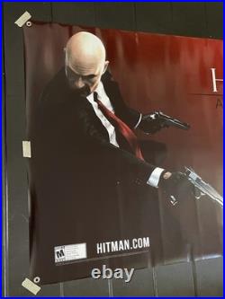 Hitman Promo Display Vinyl Grommet Banner LARGE 3'x6' Store Display RARE