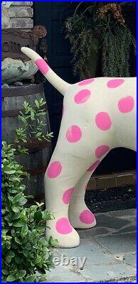 Huge 69 Victoria's Secret PINK Mascot Store DIsplay Dog Polka Dot Retired Rare