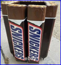 Huge Rare rolling Snickers Bar Vintage Store Display/Candy Store 32 inches tall