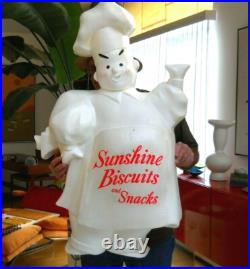 Huge Sunshine Biscuits Chef Store Display Super Rare Vintage Sign