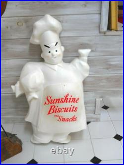 Huge Sunshine Biscuits Chef Store Display Super Rare Vintage Sign
