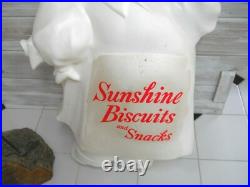 Huge Sunshine Biscuits Chef Store Display Super Rare Vintage Sign