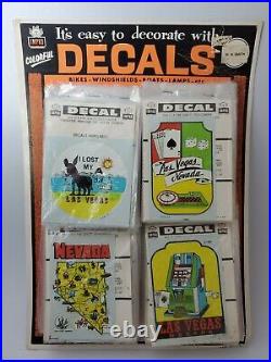 IMPKO Decals Store Display LAS VEGAS 100 Decals on CARD Made in USA RARE