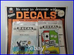 IMPKO Decals Store Display LAS VEGAS 100 Decals on CARD Made in USA RARE