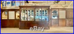 INCREDIBLY RARE 30ft Antique 1880s Jewelry Store Back Bar Wall Unit Display