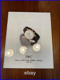 IWC Schaffhausen Chronograph Store Display 16x20 Framed RARE