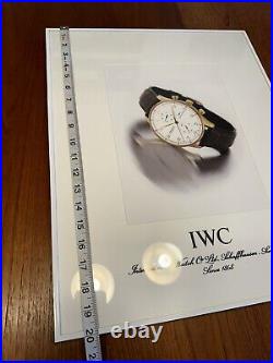 IWC Schaffhausen Chronograph Store Display 16x20 Framed RARE