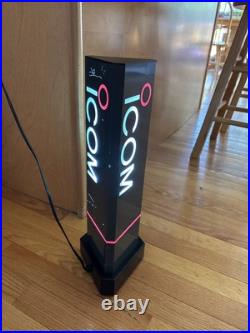 Icom Light Up Rare Vintage Store Display Display Sign