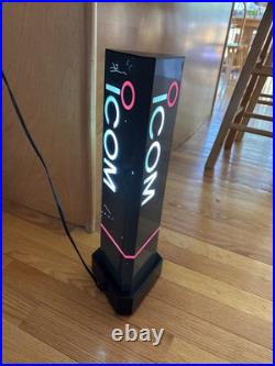 Icom Light Up Rare Vintage Store Display Display Sign