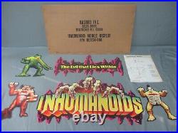 Inhumanoids MOBILE CARDBOARD STORE DISPLAY Shelf Talker UNUSED Vintage 1986 RARE