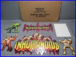 Inhumanoids MOBILE CARDBOARD STORE DISPLAY Shelf Talker UNUSED Vintage 1986 RARE