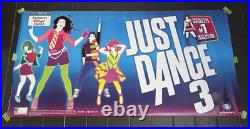 JUST DANCE 3 Promo Vinyl Banner LARGE 3'x6'? RARE! Store Display with Grommets