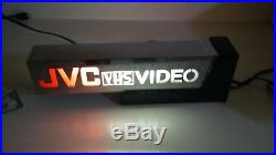 JVC VHS VIDEO LIGHTED STORE DISPLAY SIGN. WOW. A must for RARE VHS FANS. HEAVY