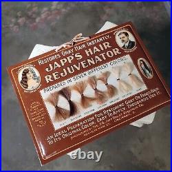 Japp's Hair Rejuvenator Antique Display with Hair Attached Country Store Rare