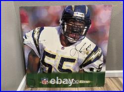 Junior Seau 30x30 Signed Cardboard Piece Of A Grocery Store Display Rare