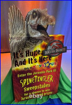 Jurassic Park 3 Store Display Sign Toys R Us SPINOSAURUS-RARE 44.5 X 23.5 X 3