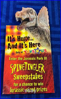 Jurassic Park 3 Store Display Sign Toys R Us SPINOSAURUS-RARE 44.5 X 23.5 X 3