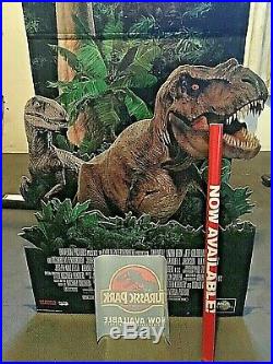Jurassic Park Movie Pop Up Standee Display FACTORY SEALED and super RARE