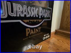 Jurassic Park Store Display Paint And Activity Center CD Rom 1993 HUGE RARE