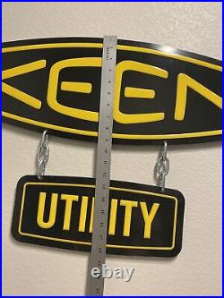KEEN store display sign KEEN UTILITY RARE METAL advertising