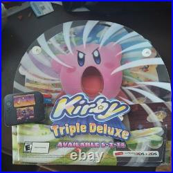 KIRBY TRIPLE DELUXE 3DS STORE DISPLAY PROMOTIONAL RARE (Read Description)