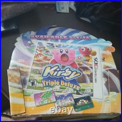 KIRBY TRIPLE DELUXE 3DS STORE DISPLAY PROMOTIONAL RARE (Read Description)