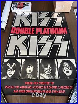 KISS vintage Double Platinum Album Promo Poster Aucoin 1978 Store Display Rare