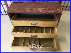 KODAK FILTERS ADVERTISING RARE WOODEN STORE DISPLAY VINTAGE With PULL OUT DRAWERS