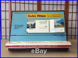 KODAK FILTERS ADVERTISING RARE WOODEN STORE DISPLAY VINTAGE With PULL OUT DRAWERS