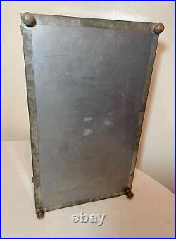 LARGE rare antique collectible store display metal glass countertop cabinet case