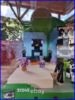 LEGO Minecraft Mojang Light Up store display rare NEW original XXL 21242, 21245