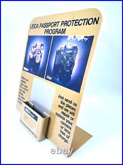 LEICA Store Display RARE Passport Protection Program w Pamphlets Plastic Display