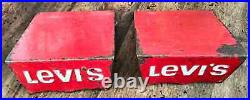 LEVIS vintage couple Retail Store Display sign rare collectibles metal