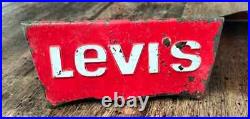 LEVIS vintage couple Retail Store Display sign rare collectibles metal