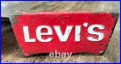 LEVIS vintage couple Retail Store Display sign rare collectibles metal