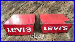 LEVIS vintage couple Retail Store Display sign rare collectibles metal