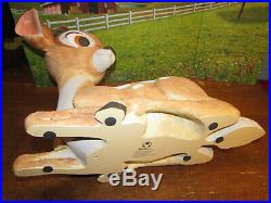 Large RARE Bambi Disney Store Display Big Figure Lawn Garden Statue Deer Decor