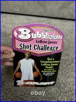 LeBron James Rare 2005 Bubblicious Bubble Gum Store Display Ad Poster Stand