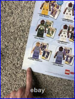 Lego Nba Basketball 2003 Rare Promotional Store Display Poster Sign Kobe Bryant