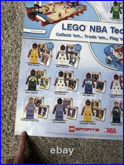Lego Nba Basketball 2003 Rare Promotional Store Display Poster Sign Kobe Bryant