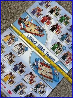 Lego Nba Basketball 2003 Rare Promotional Store Display Poster Sign Kobe Bryant