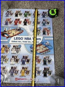Lego Nba Basketball 2003 Rare Promotional Store Display Poster Sign Kobe Bryant