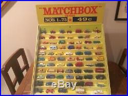 Lesney Matchbox Collection with Rare 1958 Wood Store Display/Vintage Series #1-75