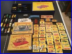 Lesney Matchbox Collection with Rare 1958 Wood Store Display/Vintage Series #1-75