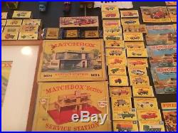 Lesney Matchbox Collection with Rare 1958 Wood Store Display/Vintage Series #1-75